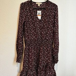 Michael Kors printed ruffle dress